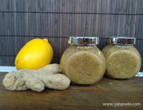 Имбирный чай с медом и лимоном (заготовка)