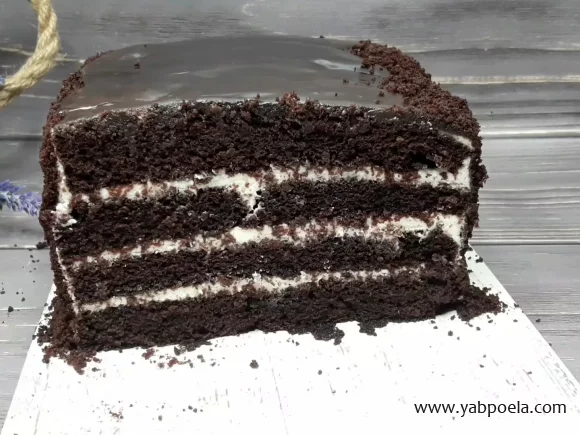 Шоколадный торт с кремом без пропитки